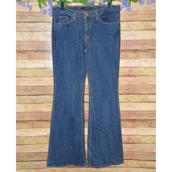 KanCan Jeans Women 15/31 Blue Mid Rise Flare Kick Stretch Denim - Picture 1 of 10